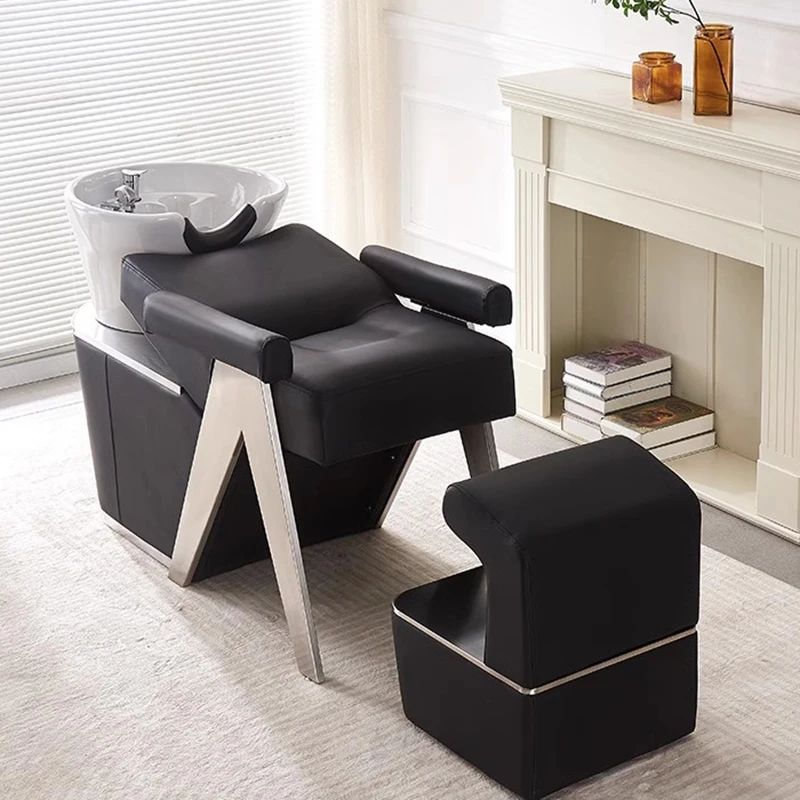 Reclining Minimalist Hair Bed Shampoo Massage Styling Stations Hair Bed Stylist Women Muebles Para Salon De Belleza Furniture