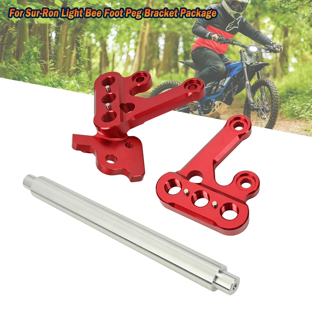 

1 Pair Motorcycle Foot Peg Bracket For SUR-RON Mounting Brackets 7075 Billet For SEGWAY for SURRON REPAIR MOD Red Black