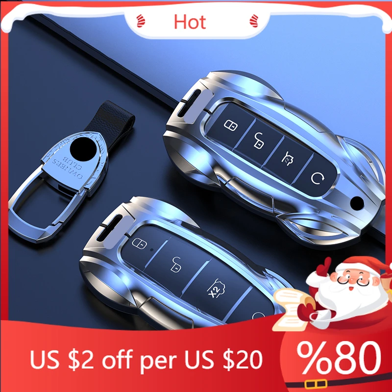 

Горячий металлический чехол для дистанционного ключа автомобиля, чехол-держатель, брелок для BYD New ATTO 3 Atto 2 Song Pro Shark 6 Dolphin Mini S, внутренние наклейки