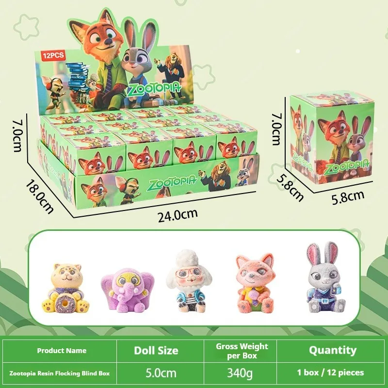 Zootopia Disney Blind Box Hars Plant Fluweel Schattige Dieren Knuffel Handpop