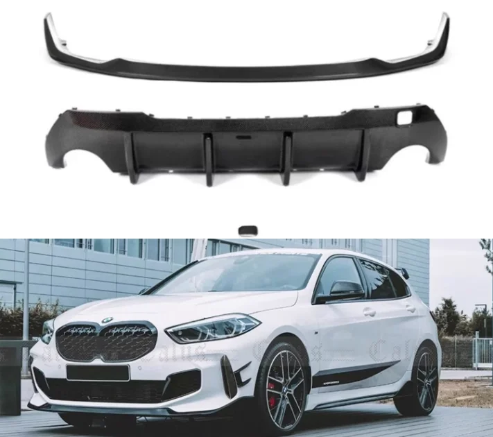 For BMW F40 1Series Hatchback 2020-2024 Real Carbon Fiber Bumper Front Lip Rear Diffuser Side Skirt Roof Spoiler Body Kit