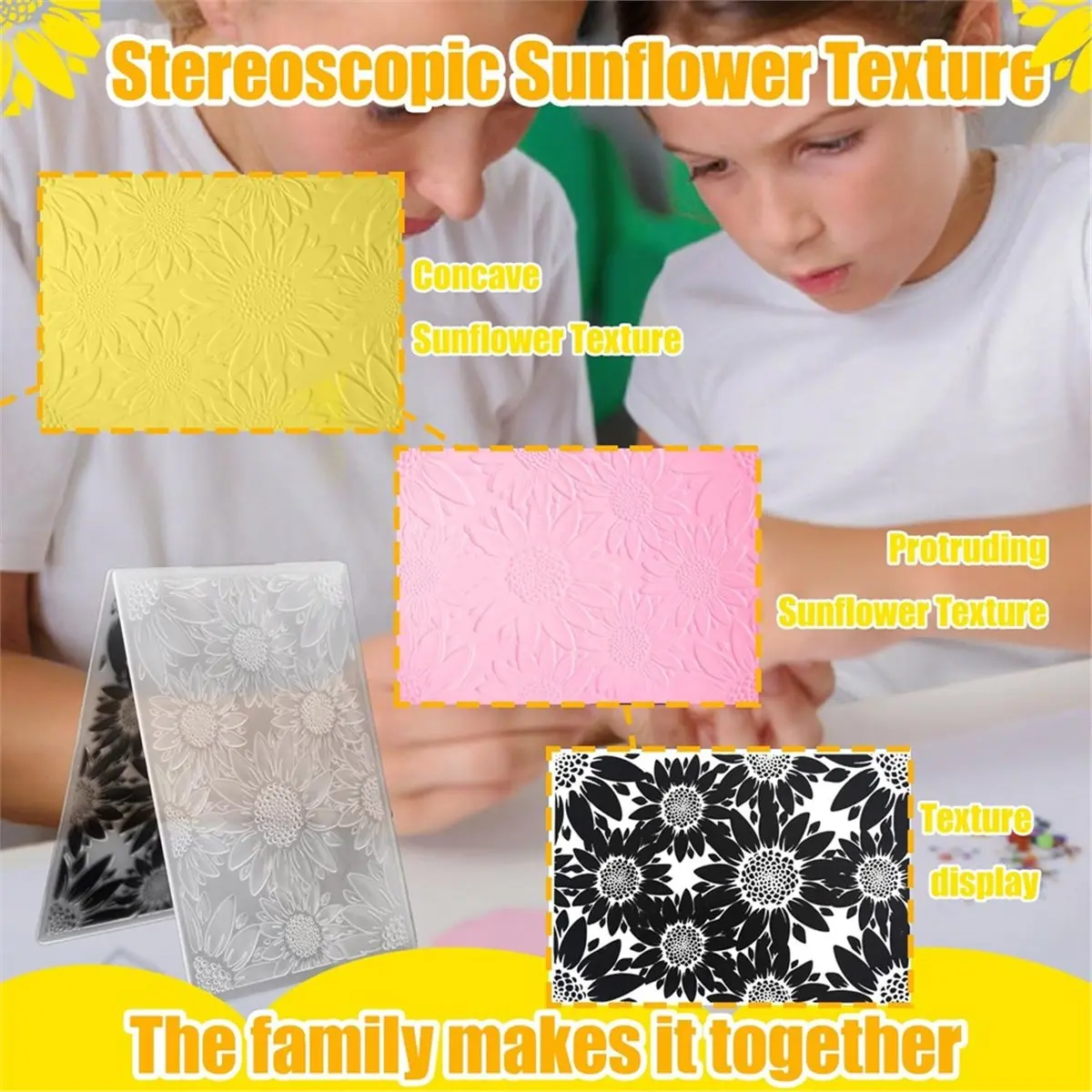

NEW 3D Embossing Folders for Card Making, Sunflower Embossing Folder and Rose Embossing Folder. Suitable for Card and Photo