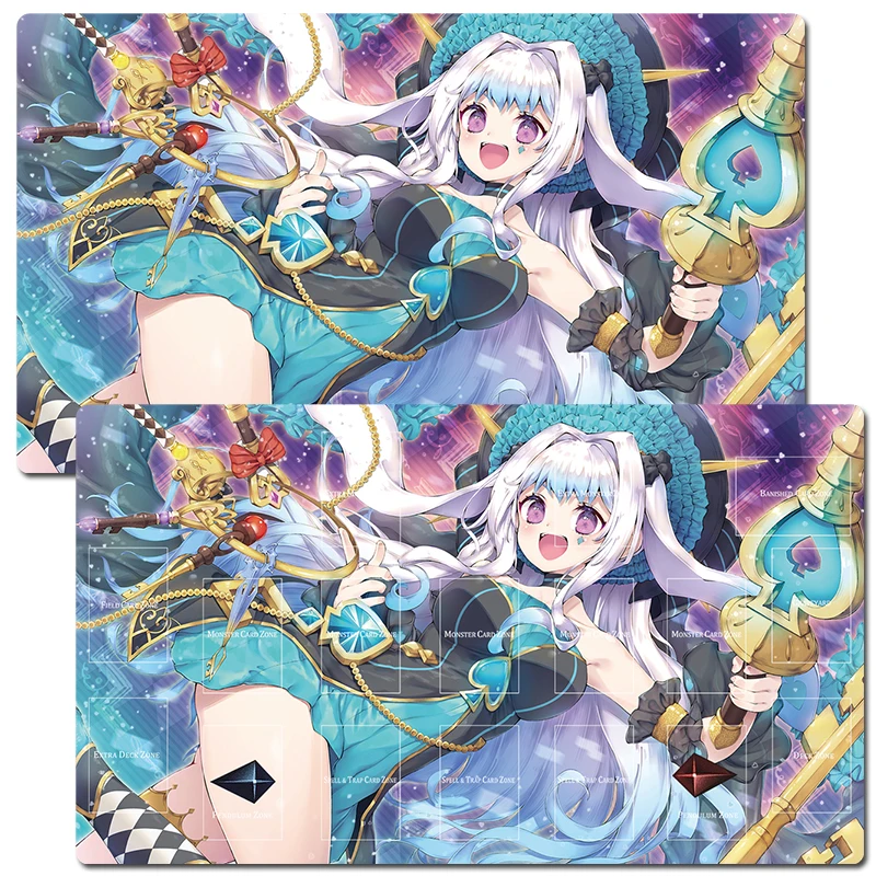 

YuGiOh Maliss P March Hare TCG CCG Playmat Коврик для торговых карточных игр Настольный игровой коврик Коврик для мыши 60x35 см Бесплатная сумка