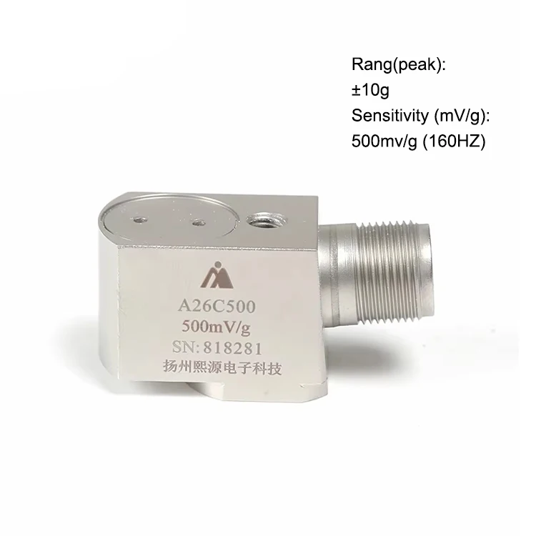 Canghe Piezoelectric Machinery Vibration Sensing Stainless Steel Shell & IP65 Rated 500mV/g Accelerometer Sensor