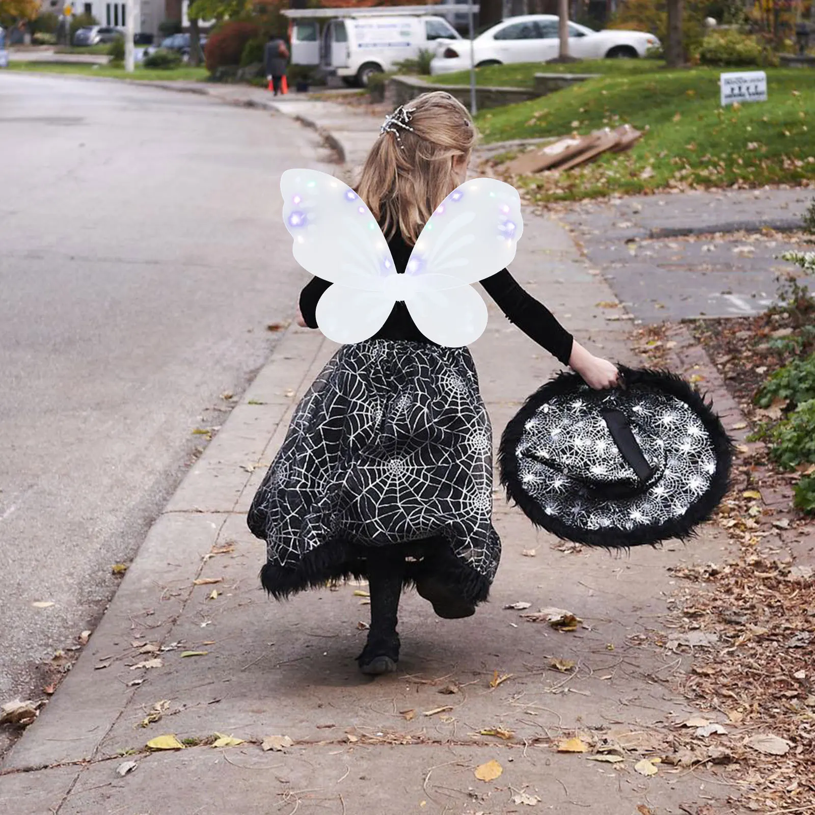 أجنحة خرافية مضاءة متوهجة للأطفال، ملحقات فتاة لافتة للنظر لعروض المسرح وحفلات أعياد الميلاد