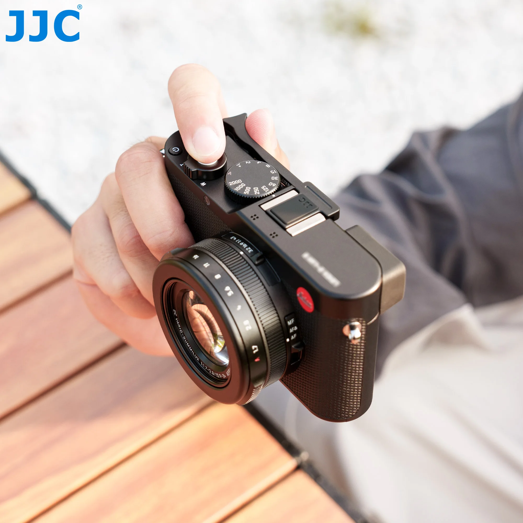 JJC Aluminium-Legierung Metall-Daumengriff für Leica D-LUX8 Kamera mit Blitzschuh-Abdeckung Schutz-Daumengriffhalter – Detail 7