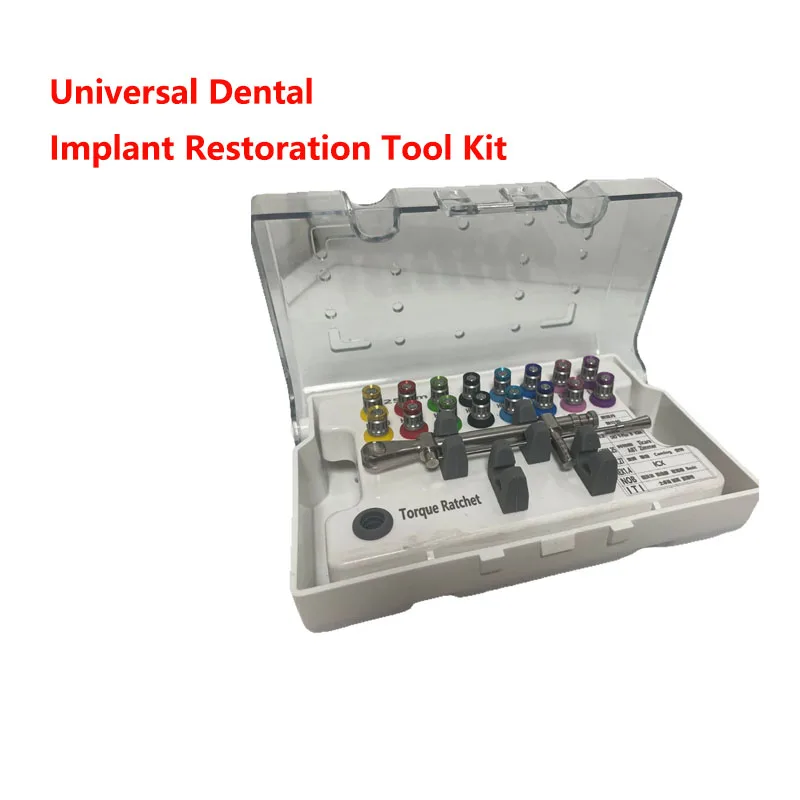 

Dental Implant Prosthetic Kit with Torque Ratchet Wrench and Screwdriver for Crown Bridge Denture Restoration Lab Equipment