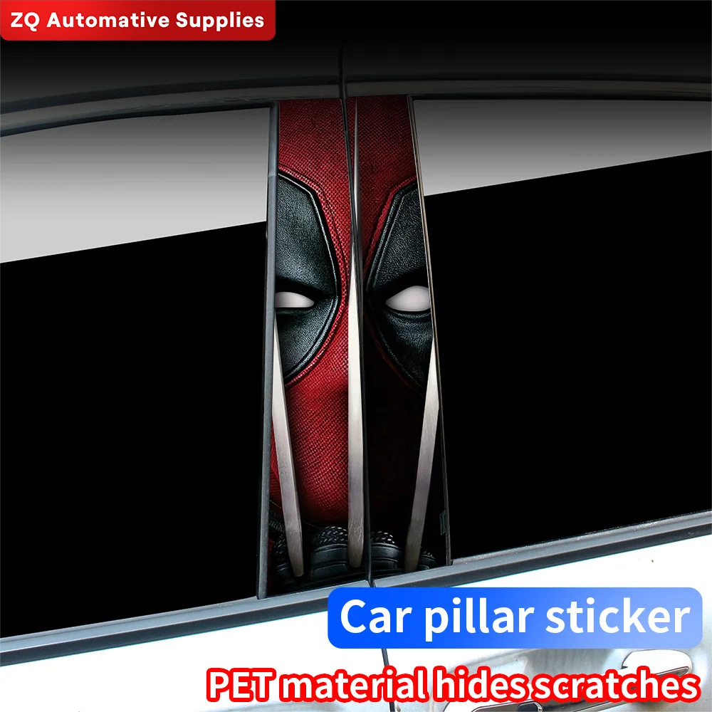 Anime Hero Car Stickers Auto B-pillar Car Center Column Decoration Cover Scratches Waterproof Sunscreen Vinyl Decals Accessories