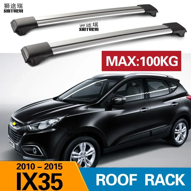 

2Pcs Roof Bars for Hyundai Ix35 (LM, EL, ELH) TUCSON 2009-2020 Aluminum Alloy Side Bars Cross Rails Roof Rack Luggage