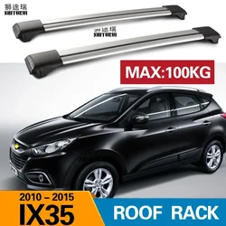2Pcs Roof Bars for Hyundai Ix35 (LM, EL, ELH)   TUCSON 2009-2020 Aluminum Alloy Side Bars Cross Rails Roof Rack Luggage