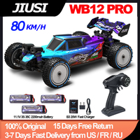 JIUSI WB12 PRO 1/12 RC Car 4WD 80km/h Brushless 2.4G Remote Control Racing Car 3S 35C 2200mAh Competitive Off-road Vehicle Toys