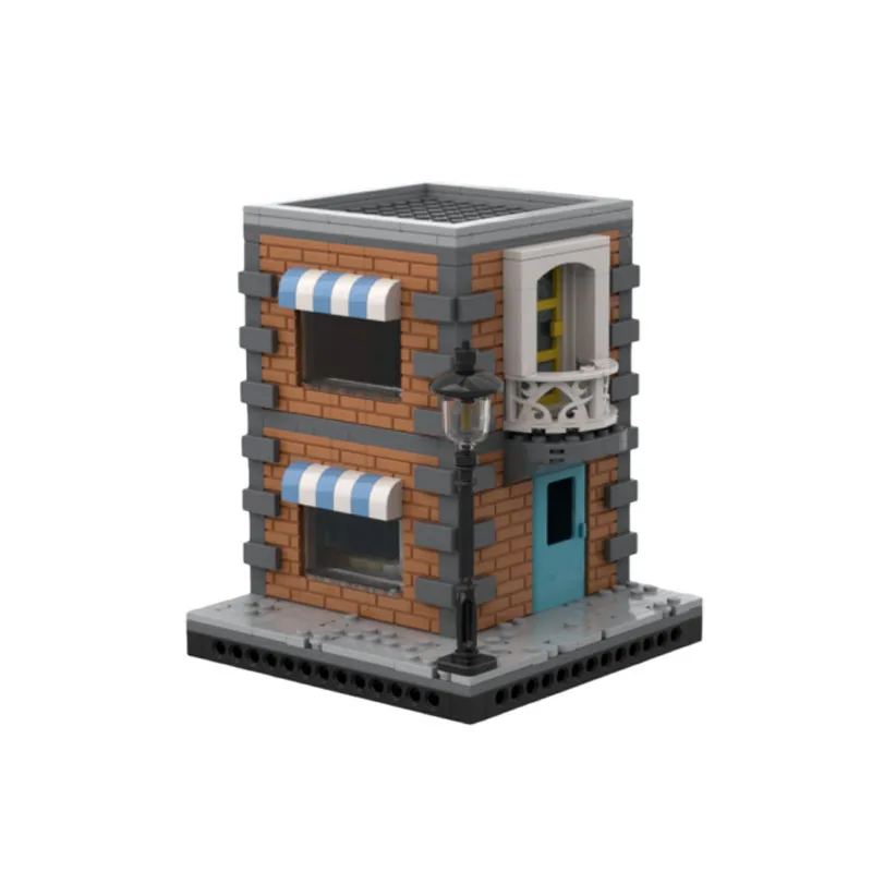 MOC-177041 モジュール式ベーカリーとアパートビルディングブロック MOC ストリートスケープシリーズ ドリームモジュール式ビルディングブロック 484ピース クリエイティブトイ