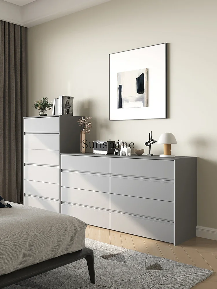 Italian solid wood five buckets simple living room against the wall storage modern bedroom special storage drawer cabinet  FT