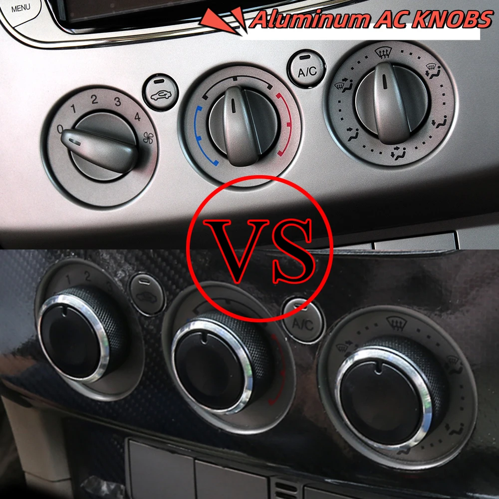 3Ps/Set Air Conditioning Knob For Ford Focus 2 MK2 Focus 3 MK3 Mondeo Aluminum alloy Car AC Heater Control Knob For Focus