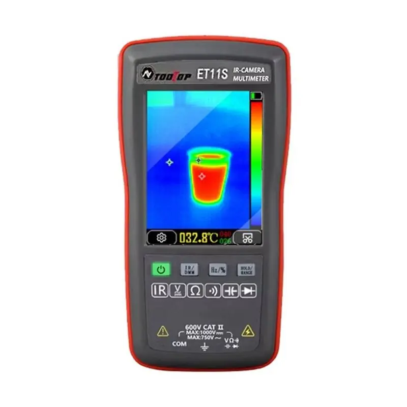 

TOOLTOP ET11S Thermal Imaging Camera 24X32 2.8" Display Temperature Range-40 To 300° C Multimeter Functionality Measurement