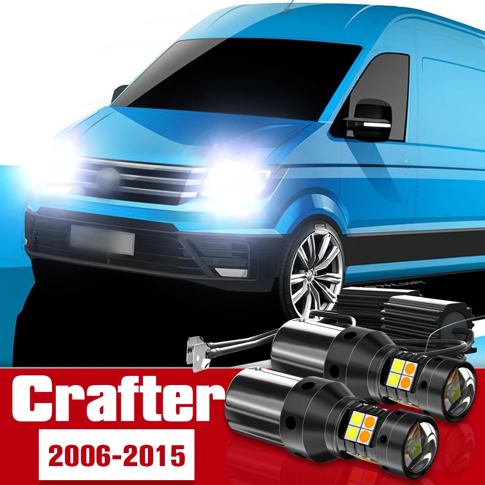

2pcs LED Accessories Dual Mode Turn Signal+Daytime Running Light DRL For VW Crafter 2006-2015 2007 2008 2009 2010 2011 2012 2013
