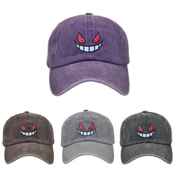 Cartoon Pokemon Gengar Cartoon Cap Unisex Solid Color Summer Baseball Caps Unisex Trucker Hat Sunhat Kids Girls Gifts