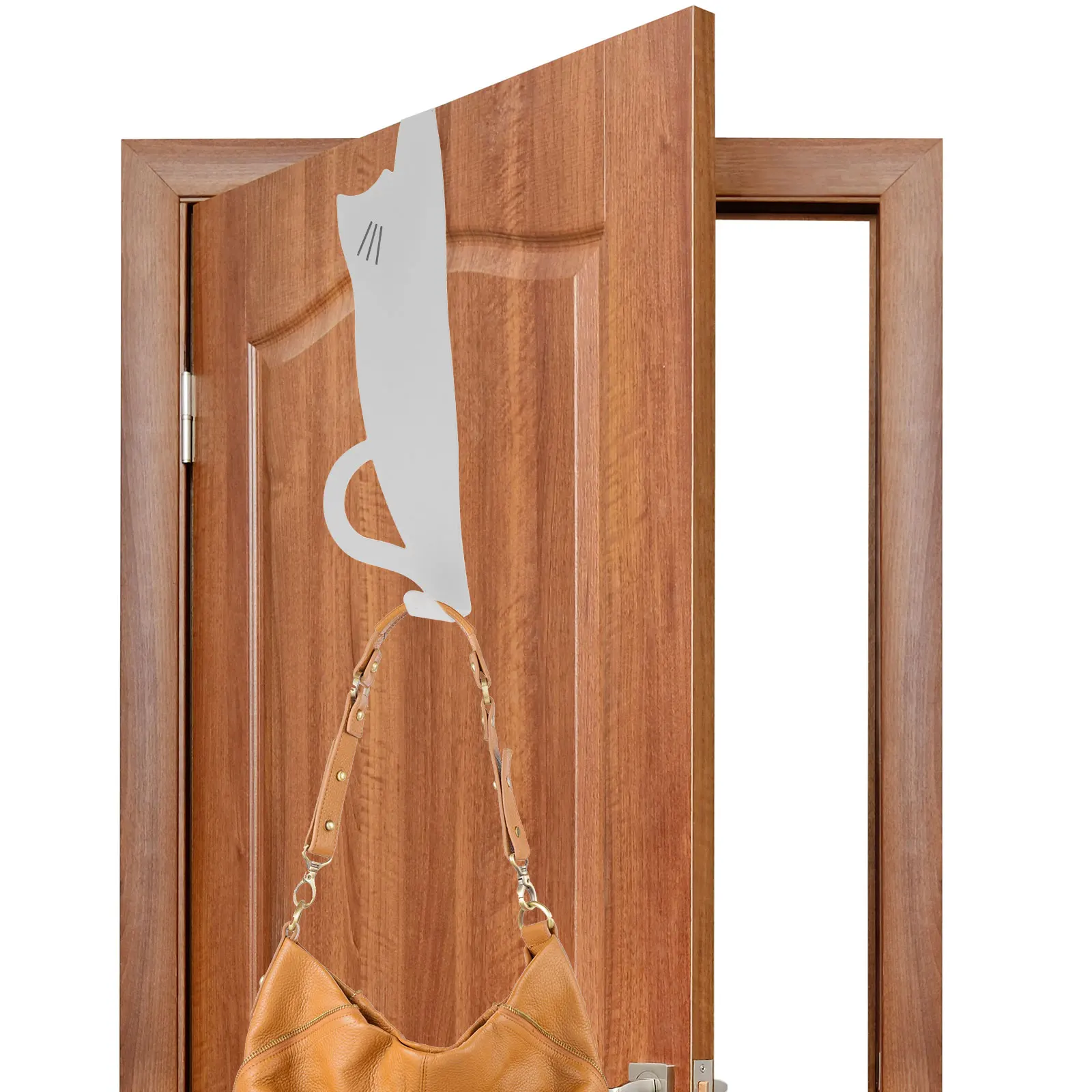 

Over the Door Hooks Rack for Clothes Towels Hats Keys No Punching Simple Installation Sturdy Multipurpose Wall Hanger Behind