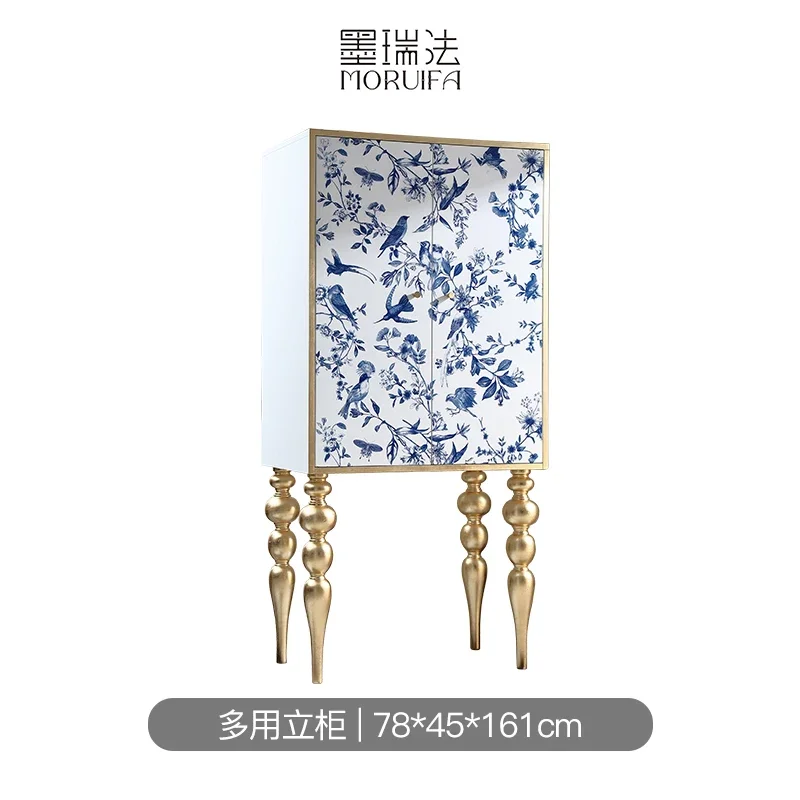 

Высокий шкаф из массива дерева в среднем и древнем стиле, многоцелевой декоративный шкаф для хранения вещей