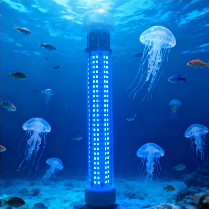 【A56X】Fishing Lamp 50W LED Underwater Light 12V 24V 5000Lm Waterproof Submersible Night For Boat Dock Ice A