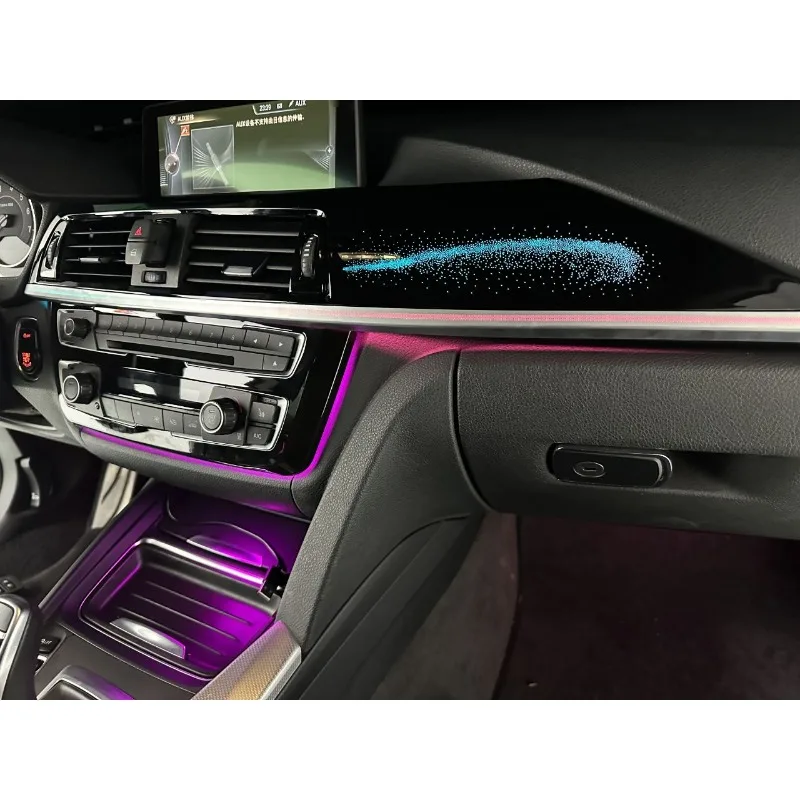 OEM Style 64 Color Dynamic Interior LED Atmosphere Kit, Air Vent Ambient Strip Fit 2014-2020 F82 M4 Coupe Dashboard Decor Access