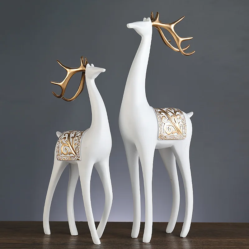 CX Creative Light Luxury High-end Deer Ornament Living Room Entrance TV Cabinet