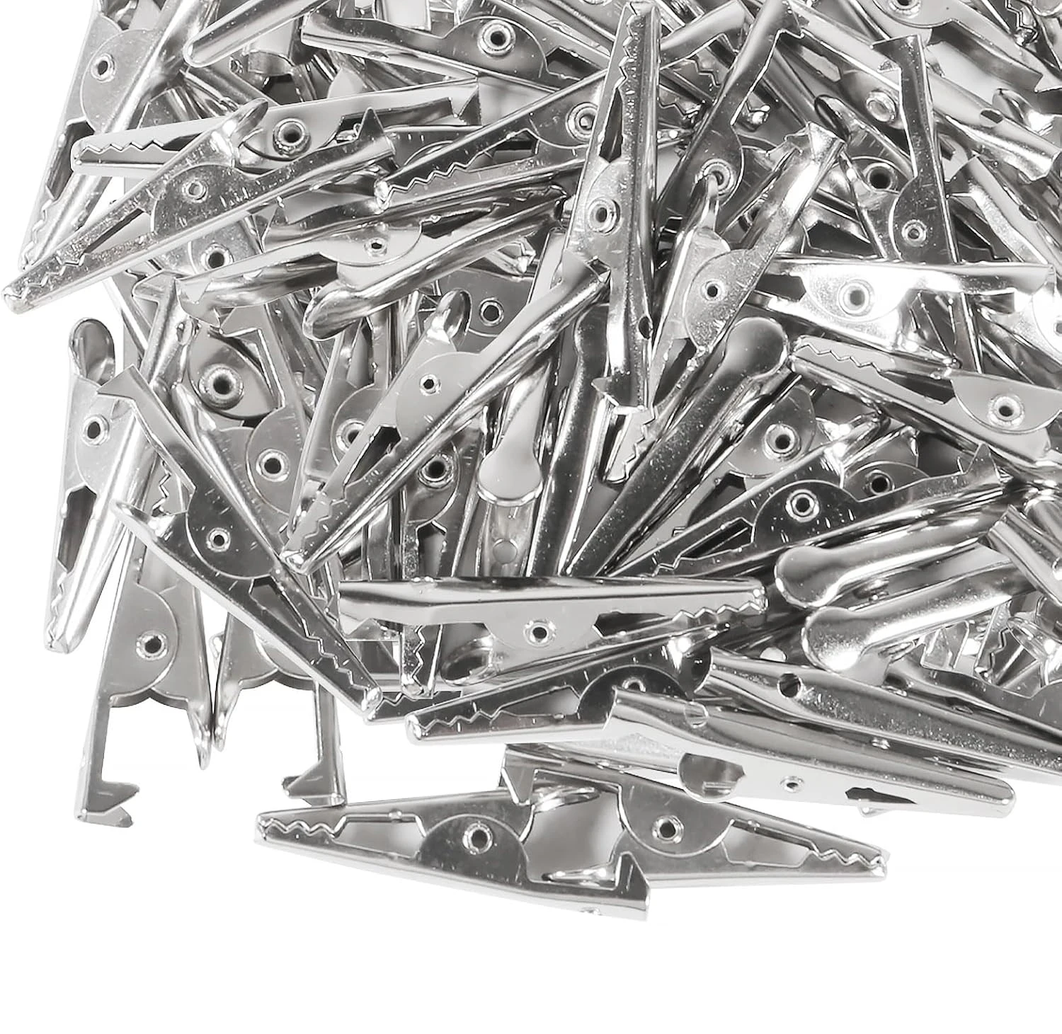 50 قطعة مقاطع التمساح الصغيرة مشبك التمساح المعدني الصغير 28 مللي متر 35 مللي متر 45 مللي متر للاختبار الكهربائي لاختبار البطارية #1