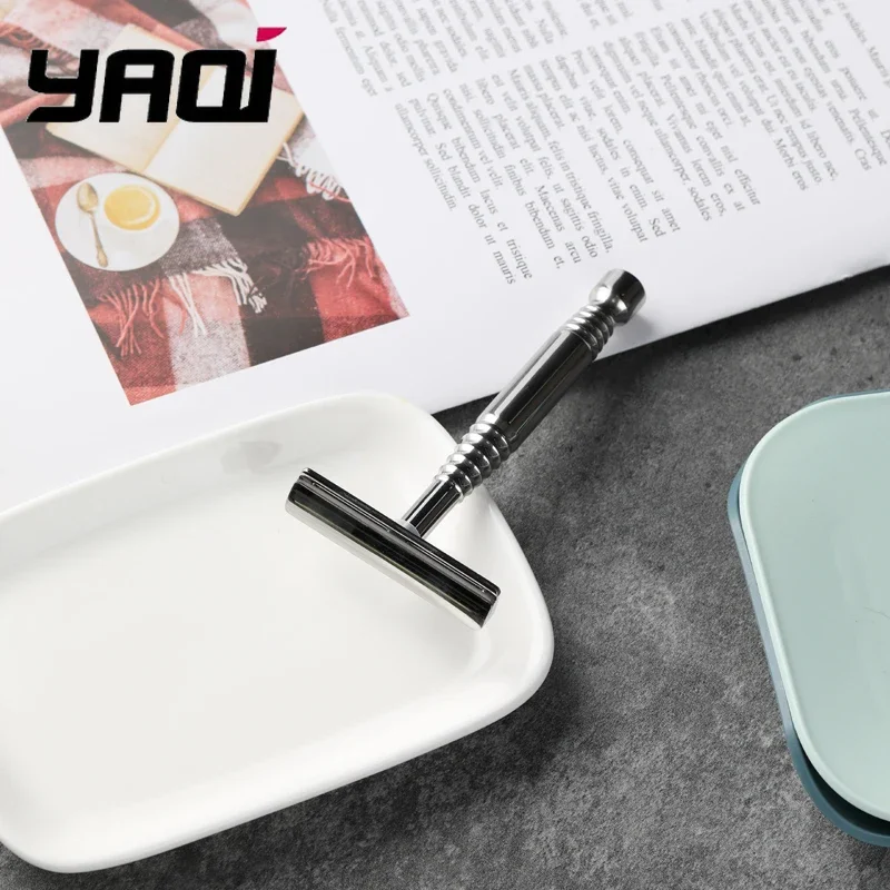 

YAQI Romulus Polished 316 stainless Steel AC Blade Single-edged Mens Shaving Safety Razor