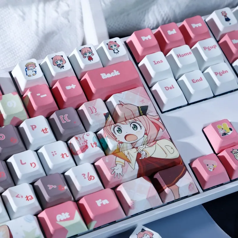 あーにゃ Spy X Family Cute Anya Forger Theme Keycaps Anime Key Cap PBT