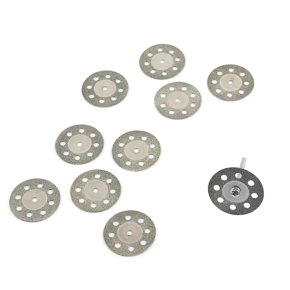 10Pcs 30mm Circular Saw Blades with 8 Holes + 2Pcs Mandrels for Wood, Plastic & Aluminum Cutting Tools