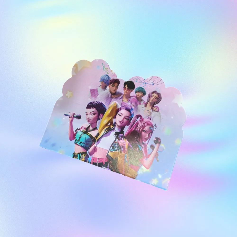 New Anime Movie Kpop Demon Hunters Birthday Party Invitation Card Mini Greeting Card Single-Page Type Baby Shower Birthday Party