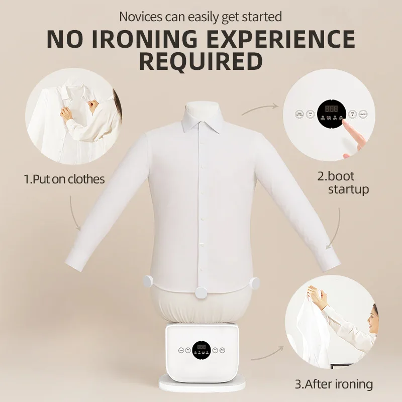 Automatic humanoid ironing dryer, clothes dryer, clothes wrinkle removal ironing machine