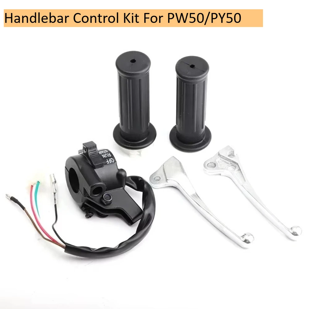 Motorcycle Throttle Accelerator Handle Grips Brake Lever For Yamaha PW50 PY50 PW PY 50 PEEWEE PIWI Dirt Pit Bike Motorbike Parts