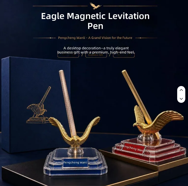 Magnetic Levitating Eagle Pen Floating Desk Pen Luxury Executive Business Gift For Office Desktop Decoration Souvenir Ornament