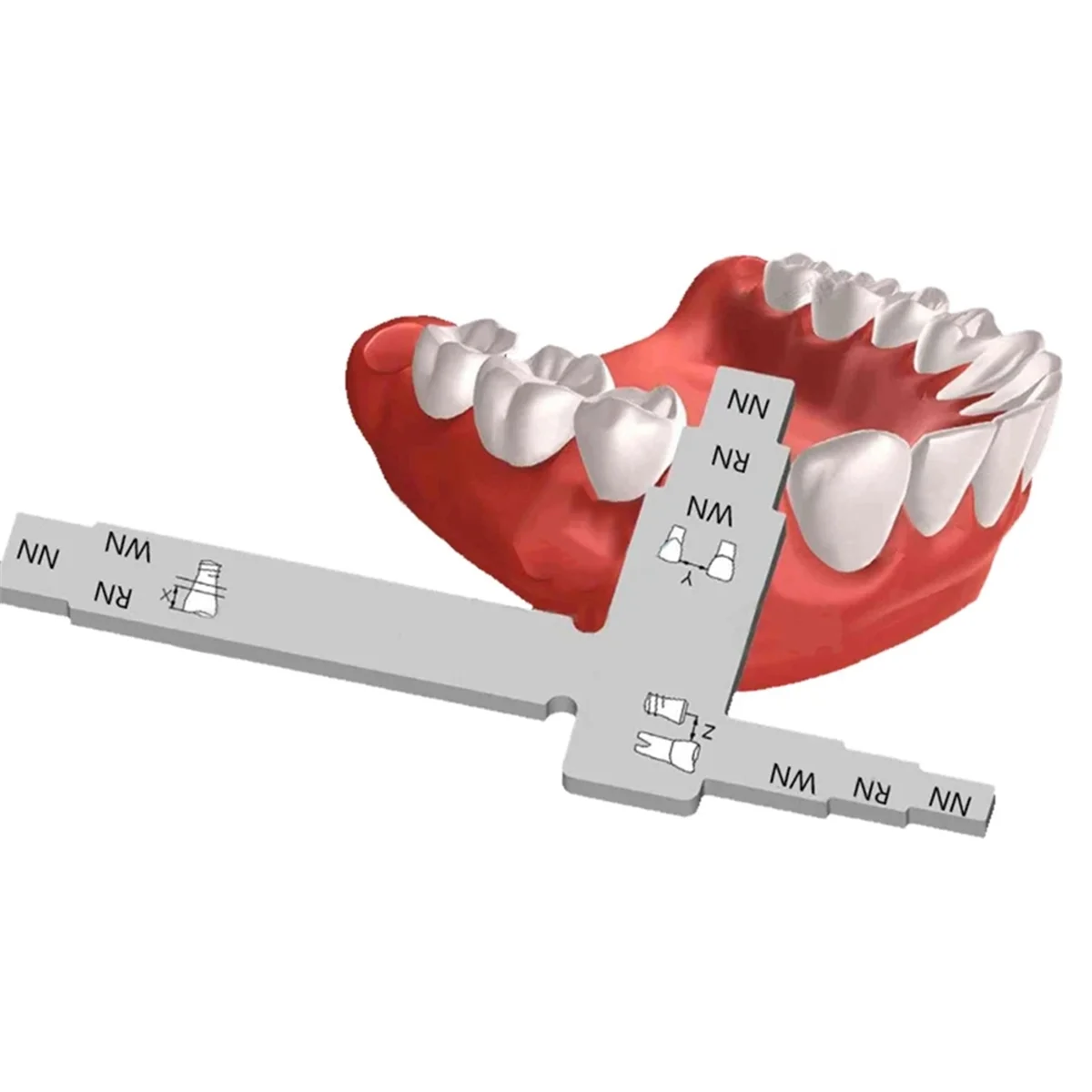 New Dental Implant Measuring Ruler for Interdental Distance Implant Locating Cliper T Shape Measuring Tool