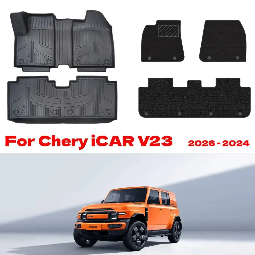 لشيري iCAR V23 2026 2025 2024 TPE الحصير جميع الأحوال الجوية مقاوم للماء حصيرة السيارات الملحقات الداخلية محرك اليد اليسرى