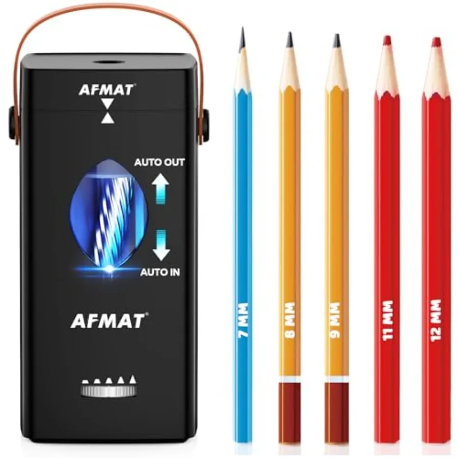 

Электрическая автоматическая точилка для карандашей 6-12 мм (№2/Jumbo), с автоматической подачей и выталкиванием, 5 режимов заточки, перезаряжаемая