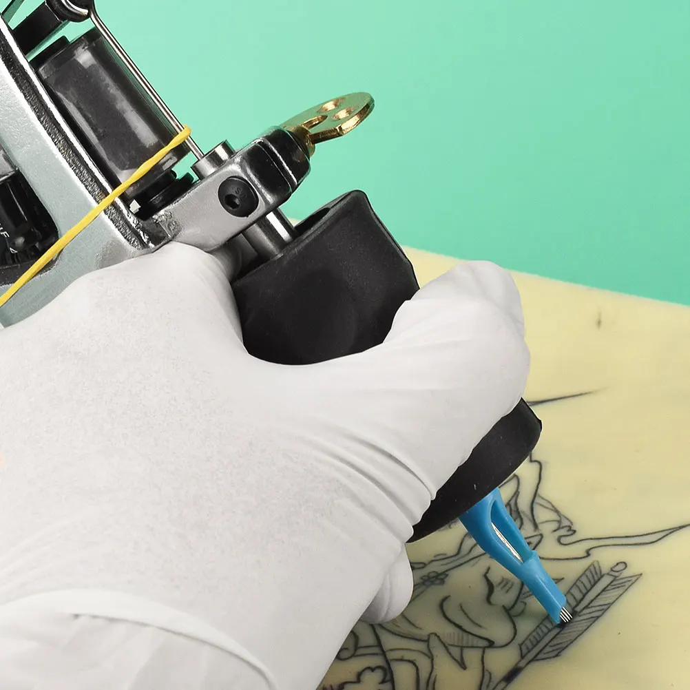 Copertura per maniglia per tatuaggio in silicone antiurto, antiscivolo, robusta impugnatura, durevole, assorbimento delle vibrazioni, cuscino confortevole