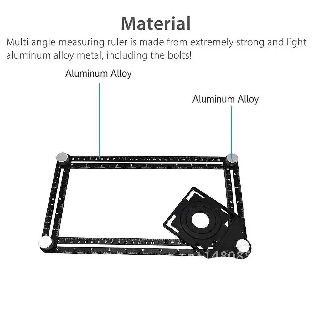 4/6-fold Aluminium Alloy Angle Ruler Finder Measuring Ruler Template Tool Perforated Mold Izer Locator Drill Guide Tile Hole