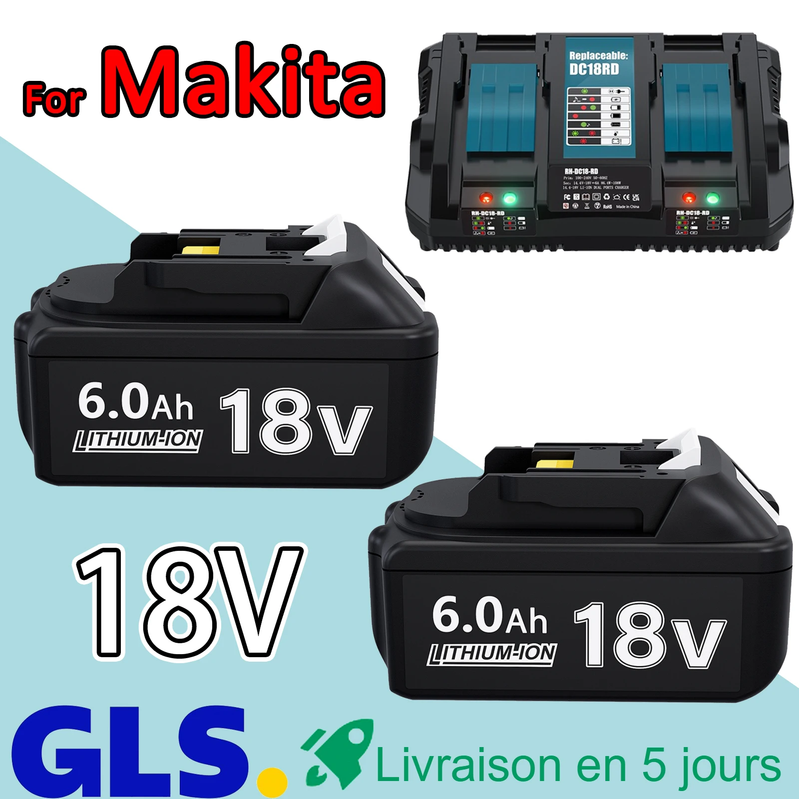 BL1860 For Makita 18V Battery BL1850B BL1860b Rechargeable Li-ion Battery For Makita 18V Charger Power Tool BL1830b LXT400