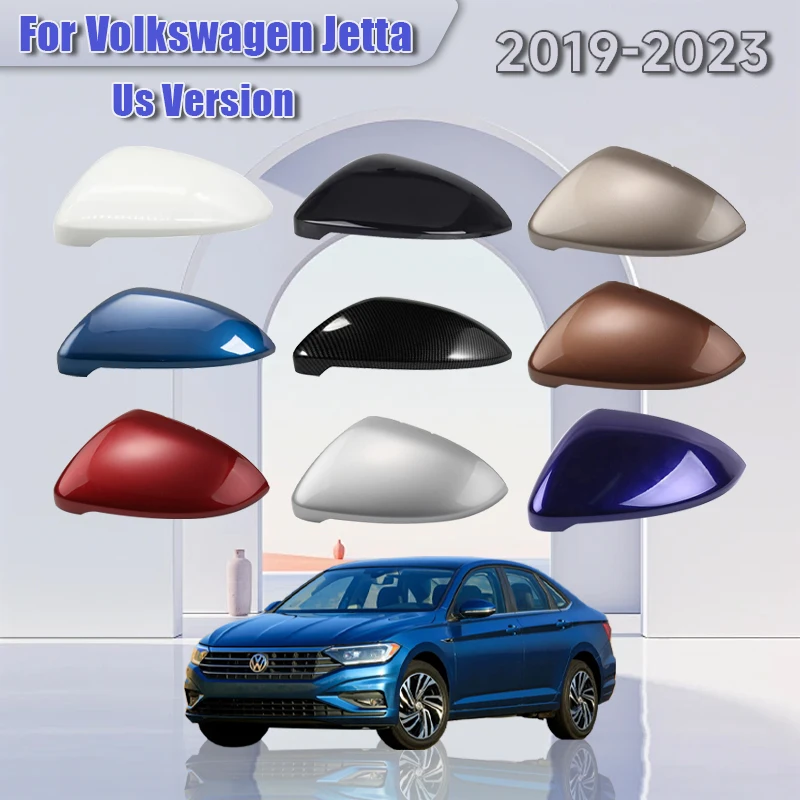 

Для США Volkswagen Jetta 2019-2023, автомобильная наклейка, крышка бокового зеркала, крышка, внешняя дверь, вид сзади, без слотов для освещения