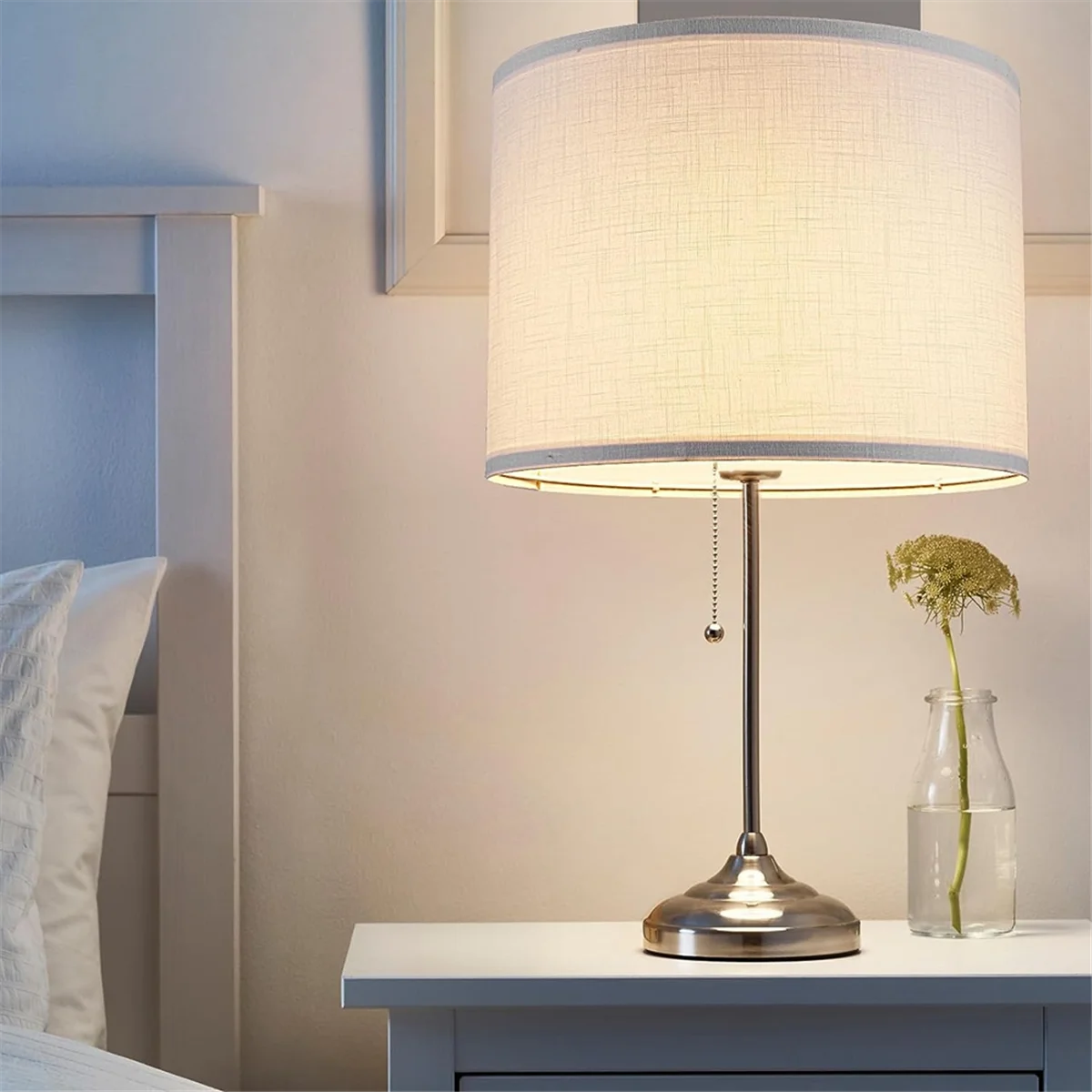 

YHYS 2Pcs Drum Lampshade, Lamp Shades for Table Lamp Floor Lamp, White Lamp Shades, Easy Assembly Replacement Lampshades