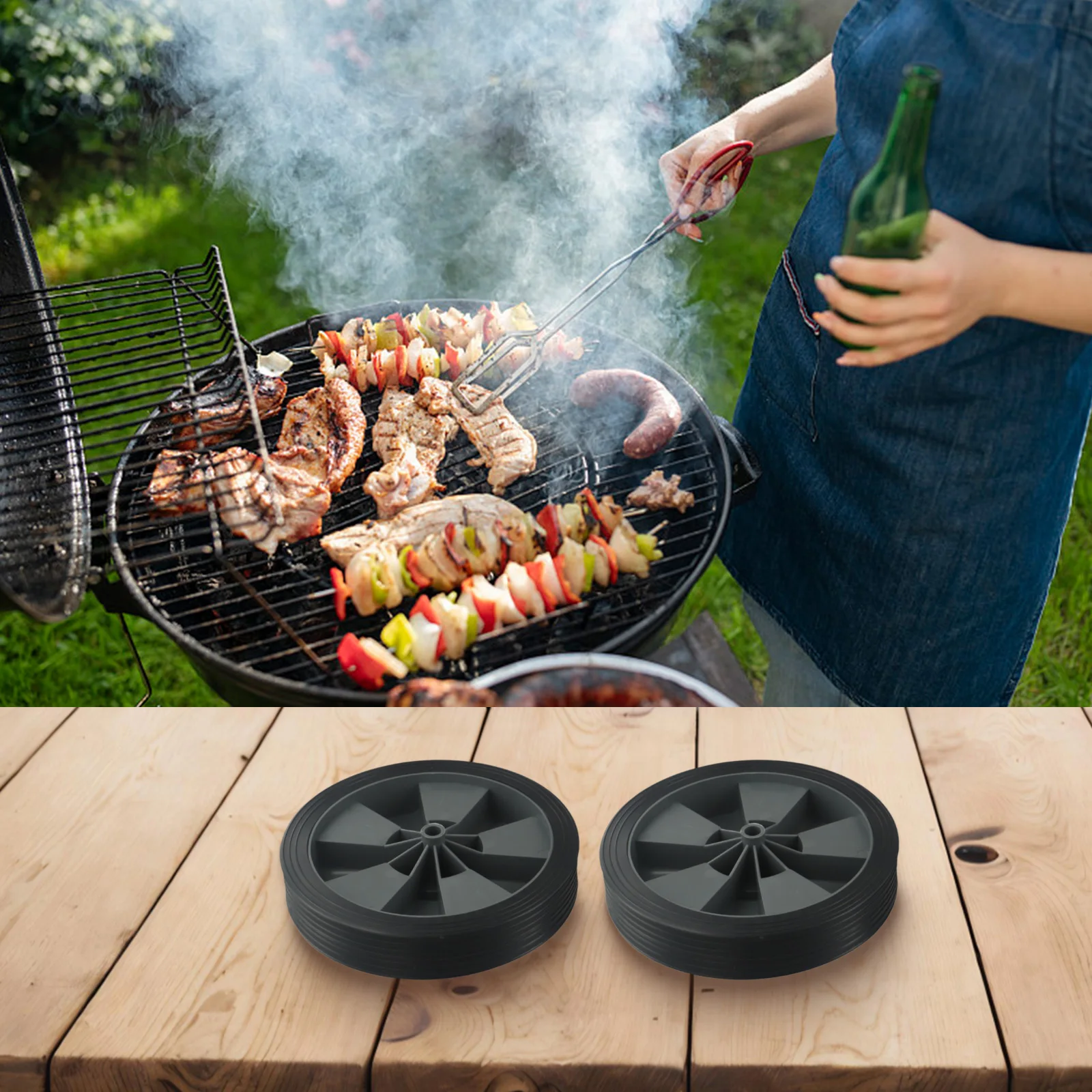 

Совершенно новый, высококачественный, практичный, полезный, сменный колесо для гриля для барбекю, газовые грили, часть для барбекю