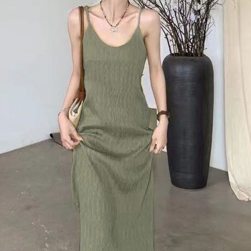 

New Sleeveless Large Size Film Base Outer Wear Vest Inner Wear Skirt