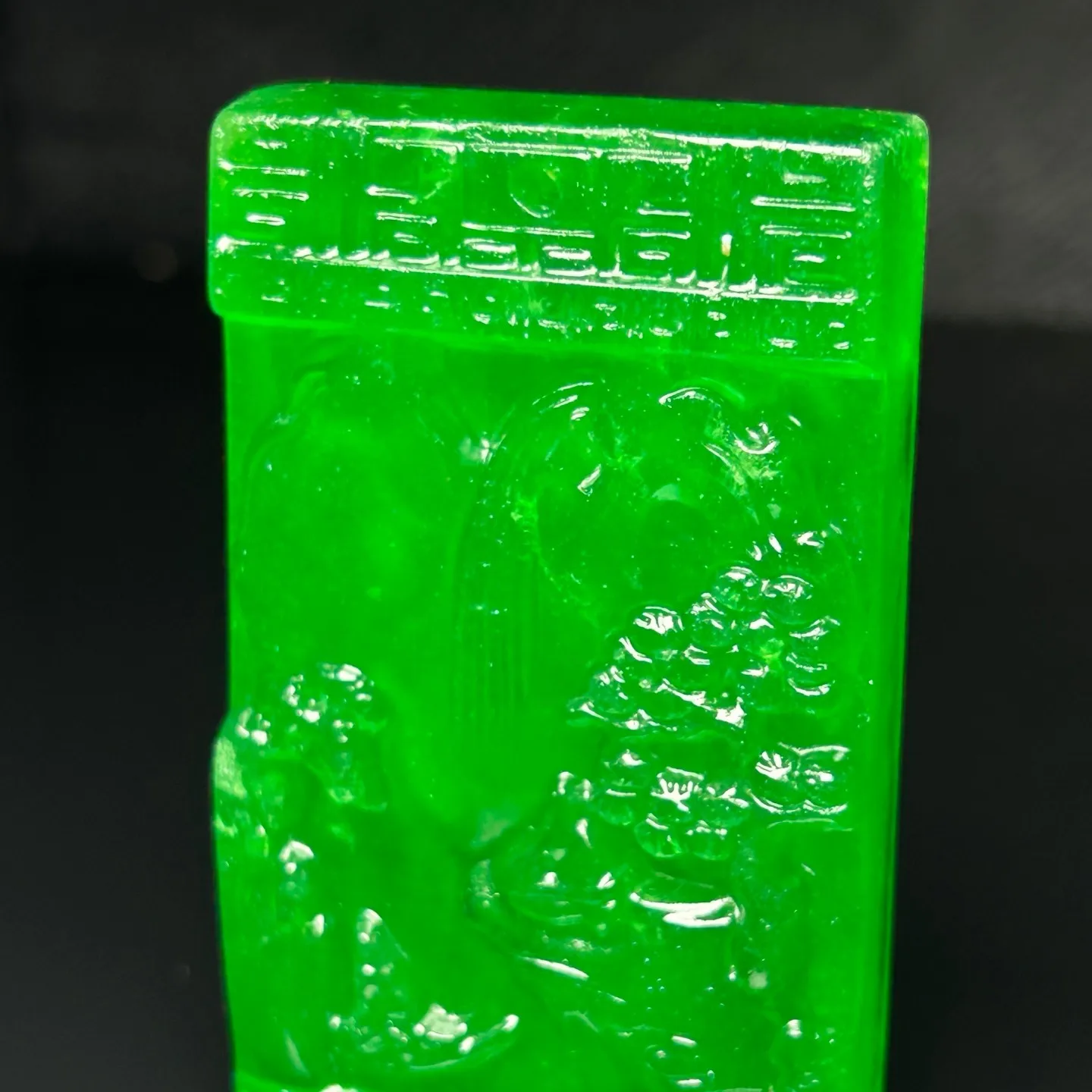 Real Natural High Ice Jade Jadeite Green landscape amulet Pendant&Necklace