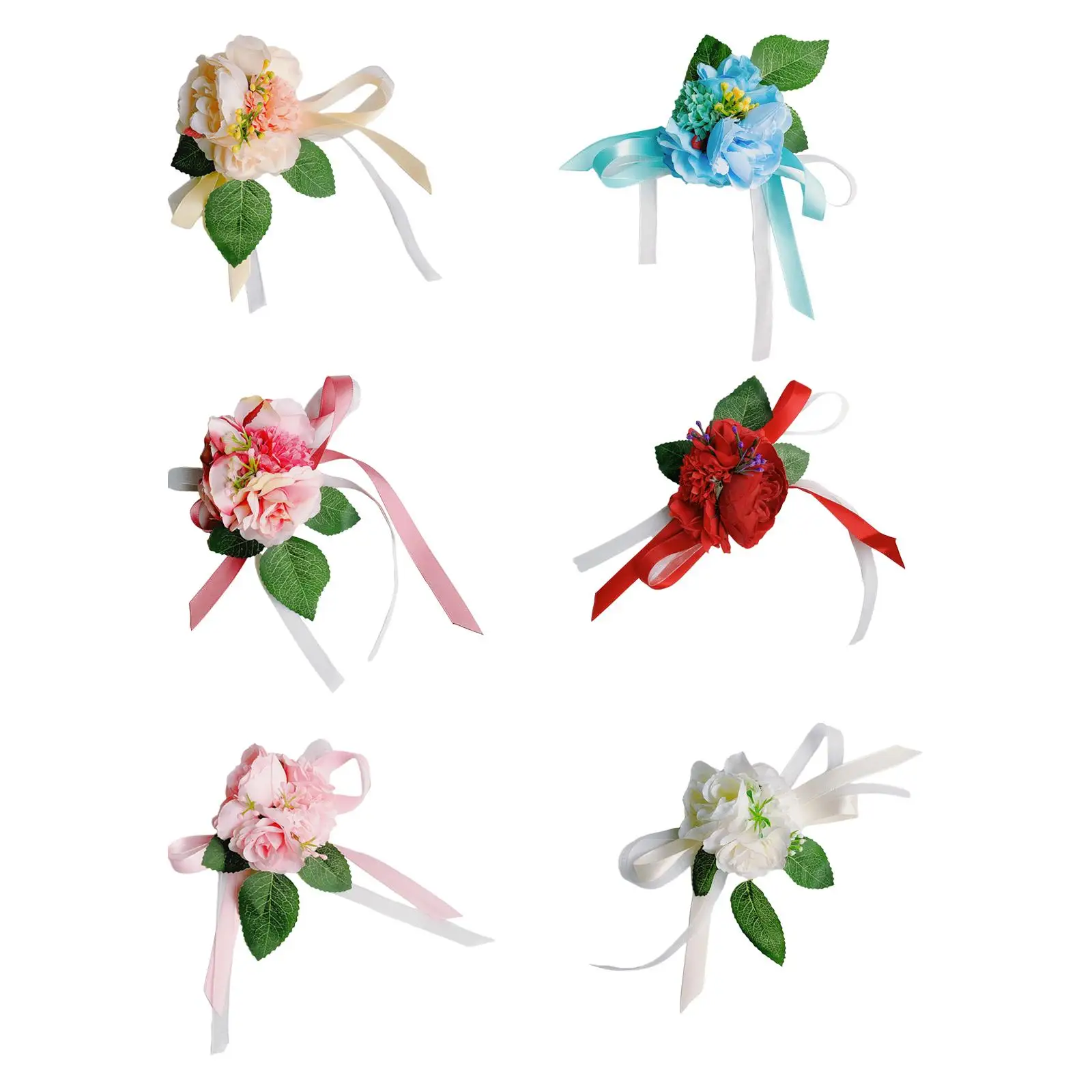 Mão pulso flor floral pulso corsage para noiva dama de honra chá de panela