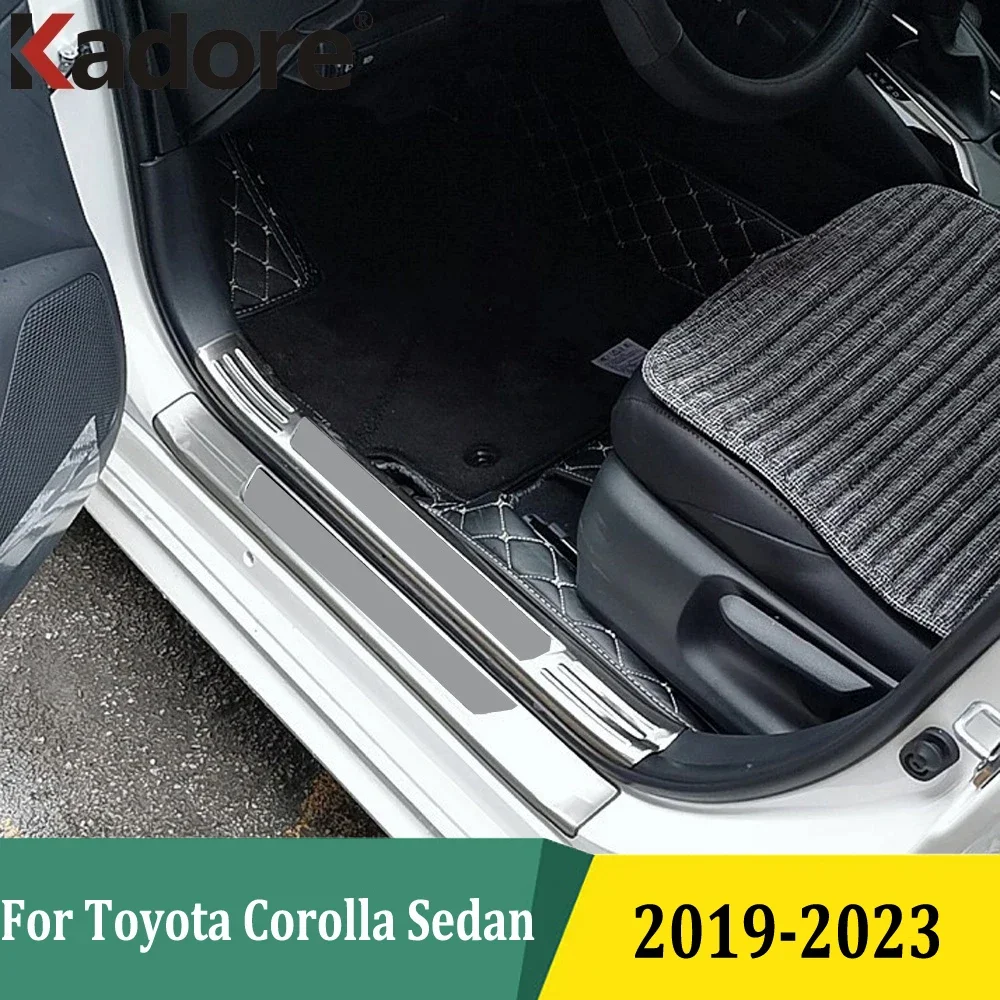 

Для Toyota Corolla Sedan 2019-2023 накладка на порог из нержавеющей стали, задний внешний бампер, защитная крышка, накладка, автомобильные аксессуары