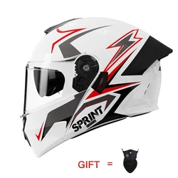 Flip up Racing Helmets Motorcycle Helmet four seasons Full Face Sports helmet Double Visor Flip up Motocross helmet  DOT
