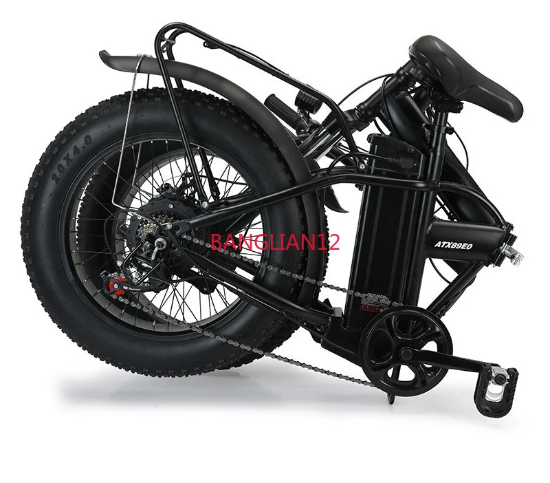 20 inch snow double disc brake shock absorption off-road variable speed thick tires folding beach snow bike mountain bike