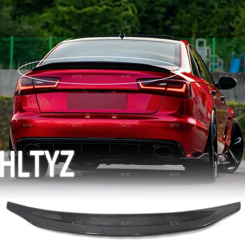 

For 2012-2016 Audi A6 C7 A6L trunk wing carbon fiber/glossy black rear spoiler wing modification adjustment attachment HK type